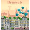 Affiche de voyage de Bruxelles – Image 2