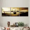 Avion Peinture sur Toile Imprimée Triptyque, – Image 3