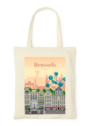 Tote Bag, sac en Toile Personnalisé de Bruxelles