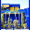 Affiche de voyage de Marrakech Majorelle 12 X 18