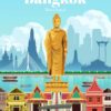 Affiche de voyage de Bangkok