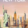 Affiche de voyage de New York 13 x 18