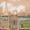 Affiche de voyage Paris 13 X 18